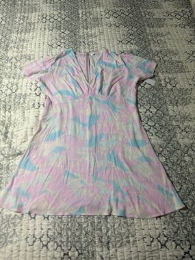 BP Pastel Gauzy V Neck Dress Ladies Size Large New with Tags